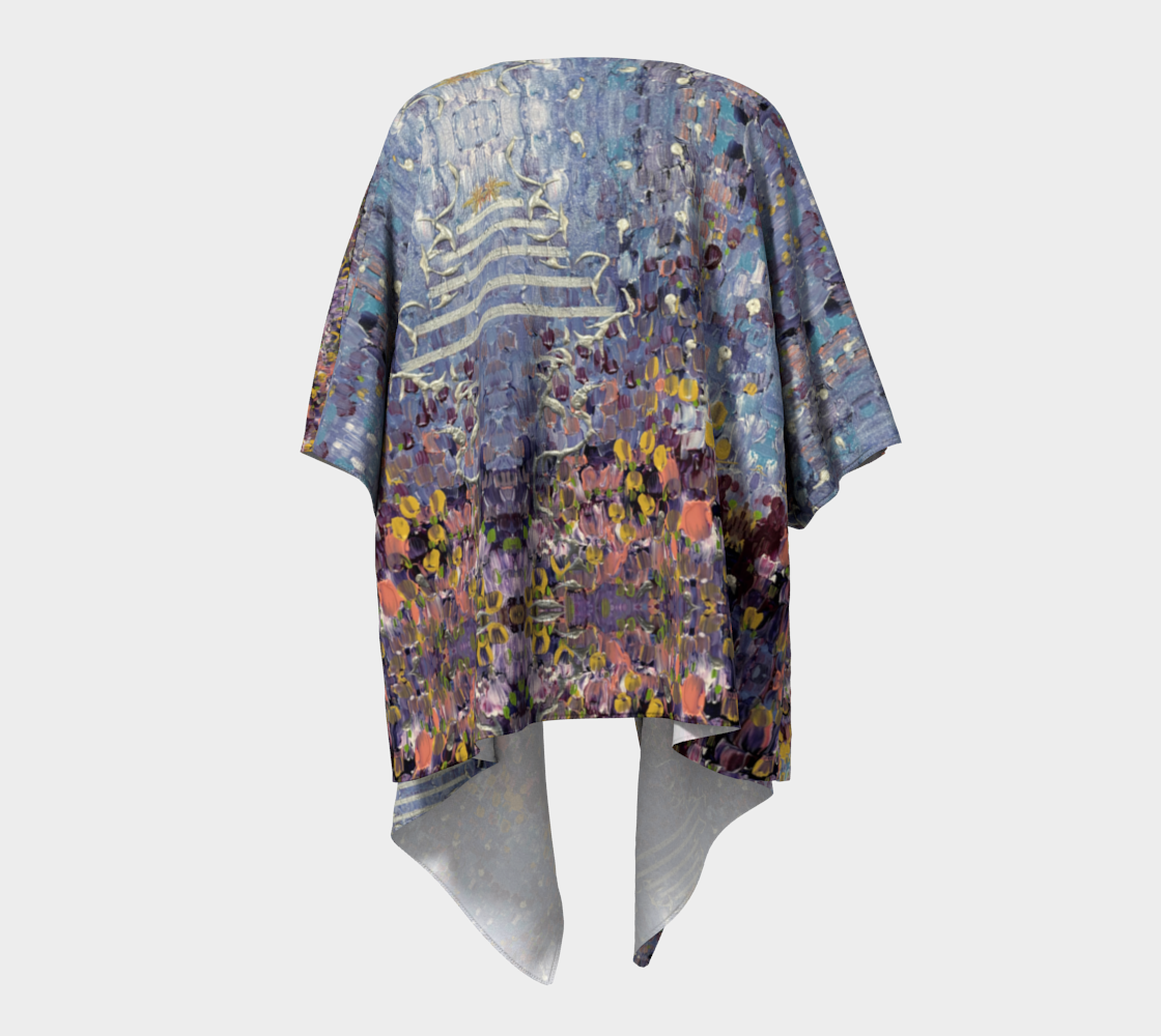 April Showers" Draped Kimono
