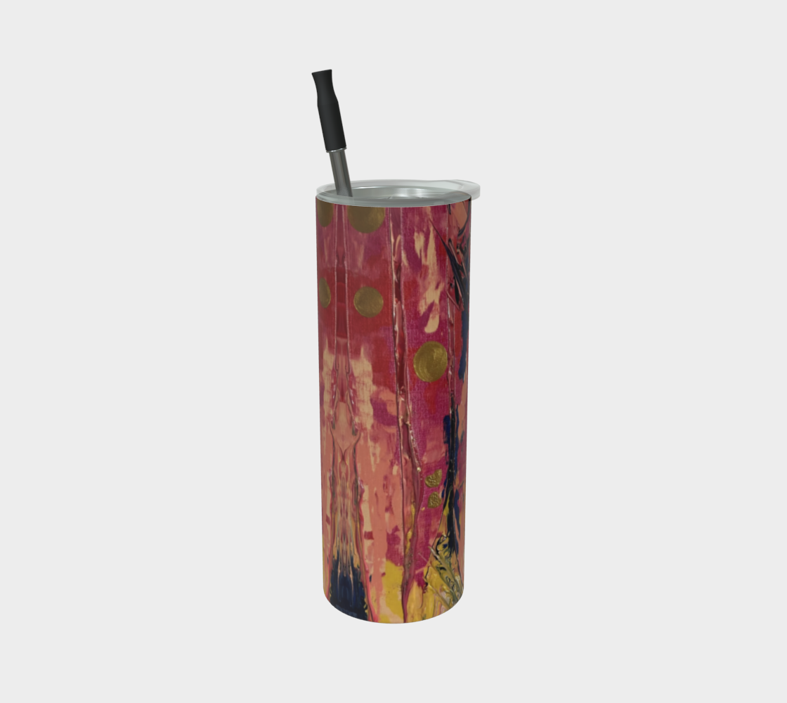 "Pink" Stainless Steel Tumbler (Pink, Yellow)