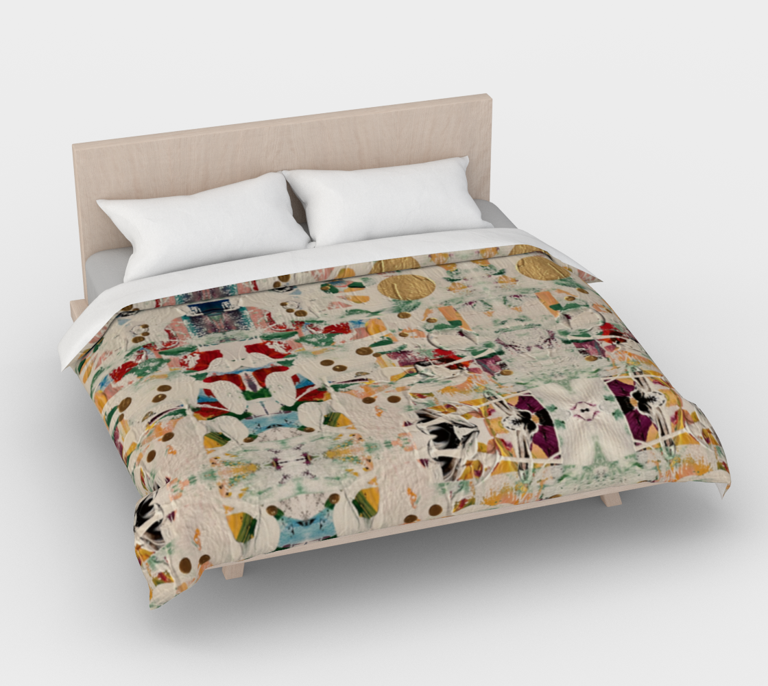 "Ice" Duvet Cover ( Buff/White, Multi)