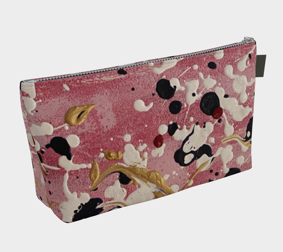 "Cherry Blossoms" Make Up Bag (Pink, White, Purple)