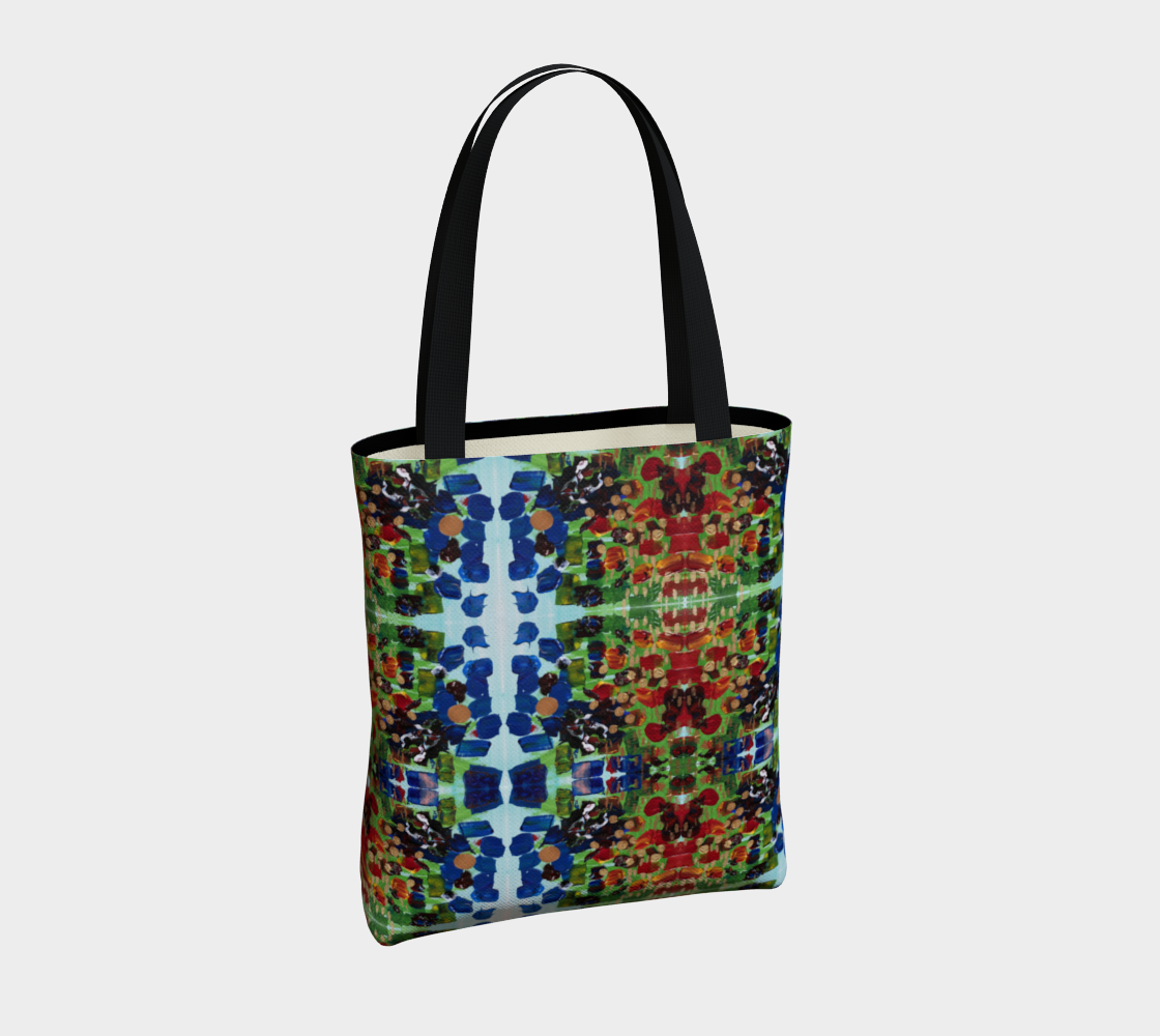 "Early Fall Garden" Urban Tote (Blue, Green)