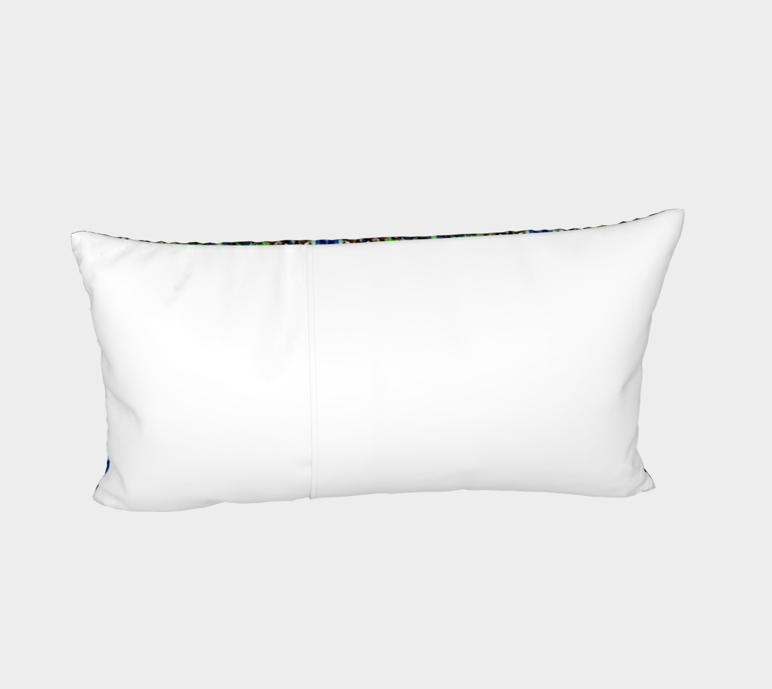 "Fall Garden" Bed Pillow Sham #2 (Blue, Greed, Red)