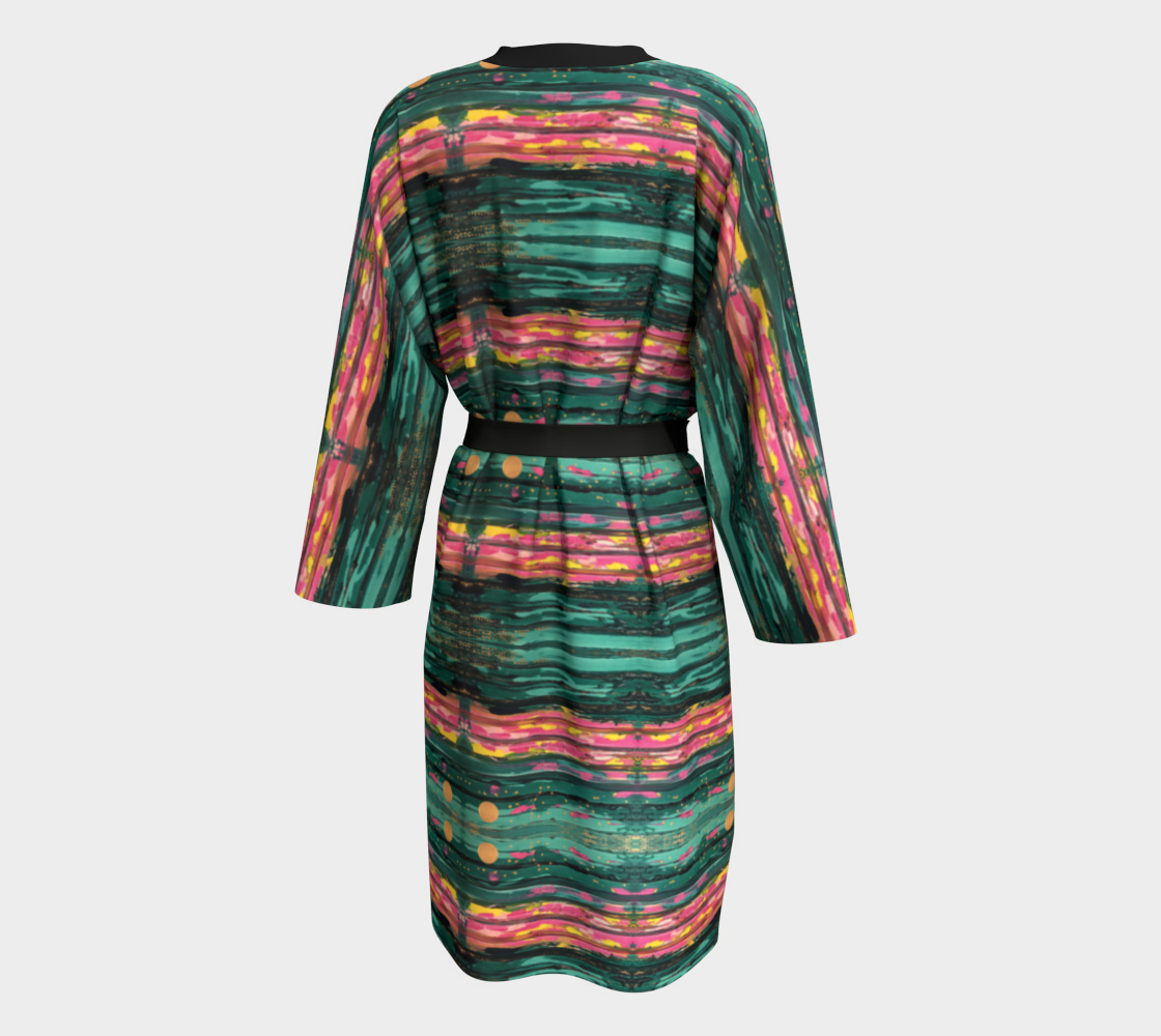 ”Aqua Sunrise” Peignoir (Aqua, Pink)