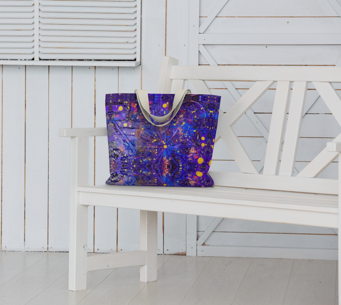 "Interstellar" Large Tote (Purple, Blue, Pink, Gold)