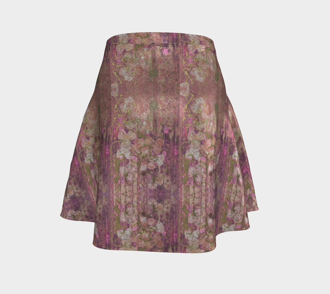 "Seeding Hope" Flare Skirt (Pink, Gold)