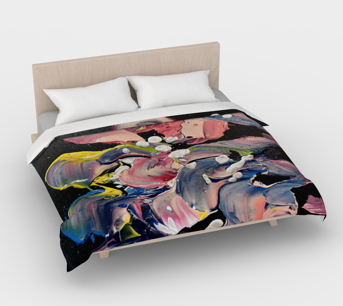 ”Grace In Orchid Petals” Duvet Cover (Black, Pink, Blue)