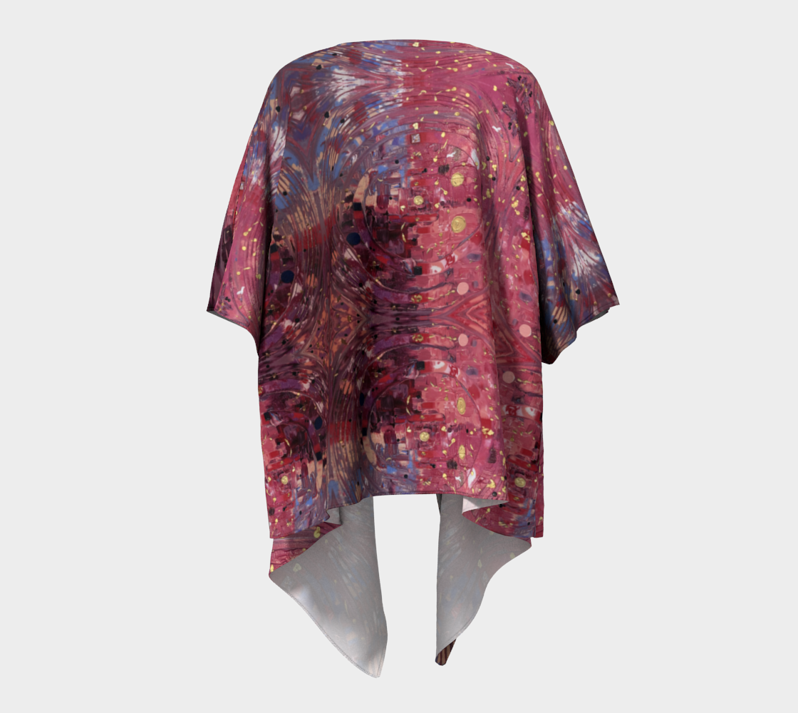 “My Valentine” Draped Kimono (Pink, Purple)
