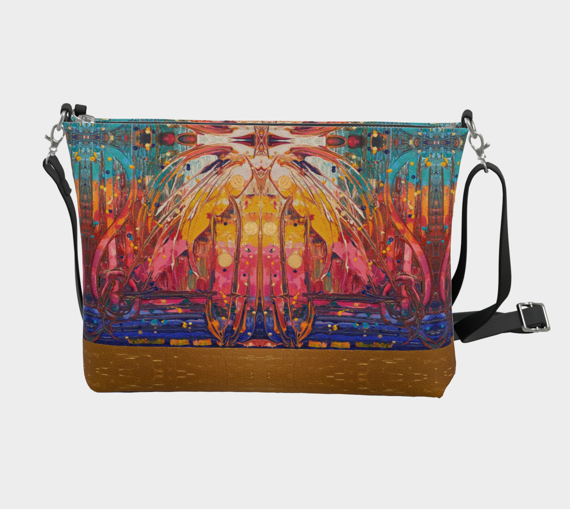 "Love Supreme" Vegan Leather Crossbody Purse (Multi)