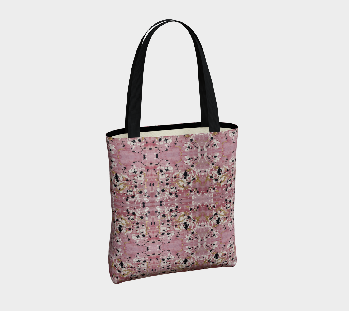 "Cherry Blossoms" Urban Tote Lined (Pink, White)