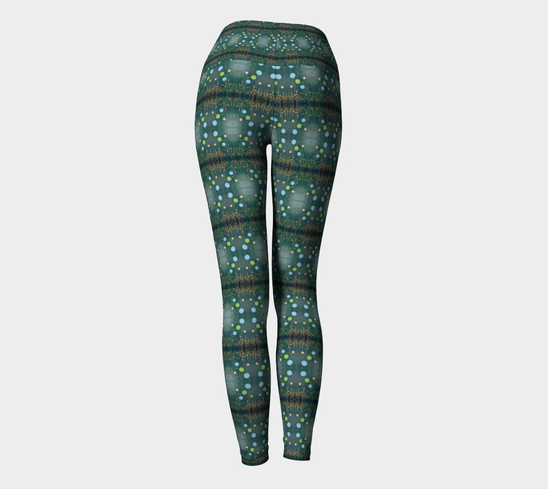 ”Northern Lights” Yoga Leggings (Green, Blue)
