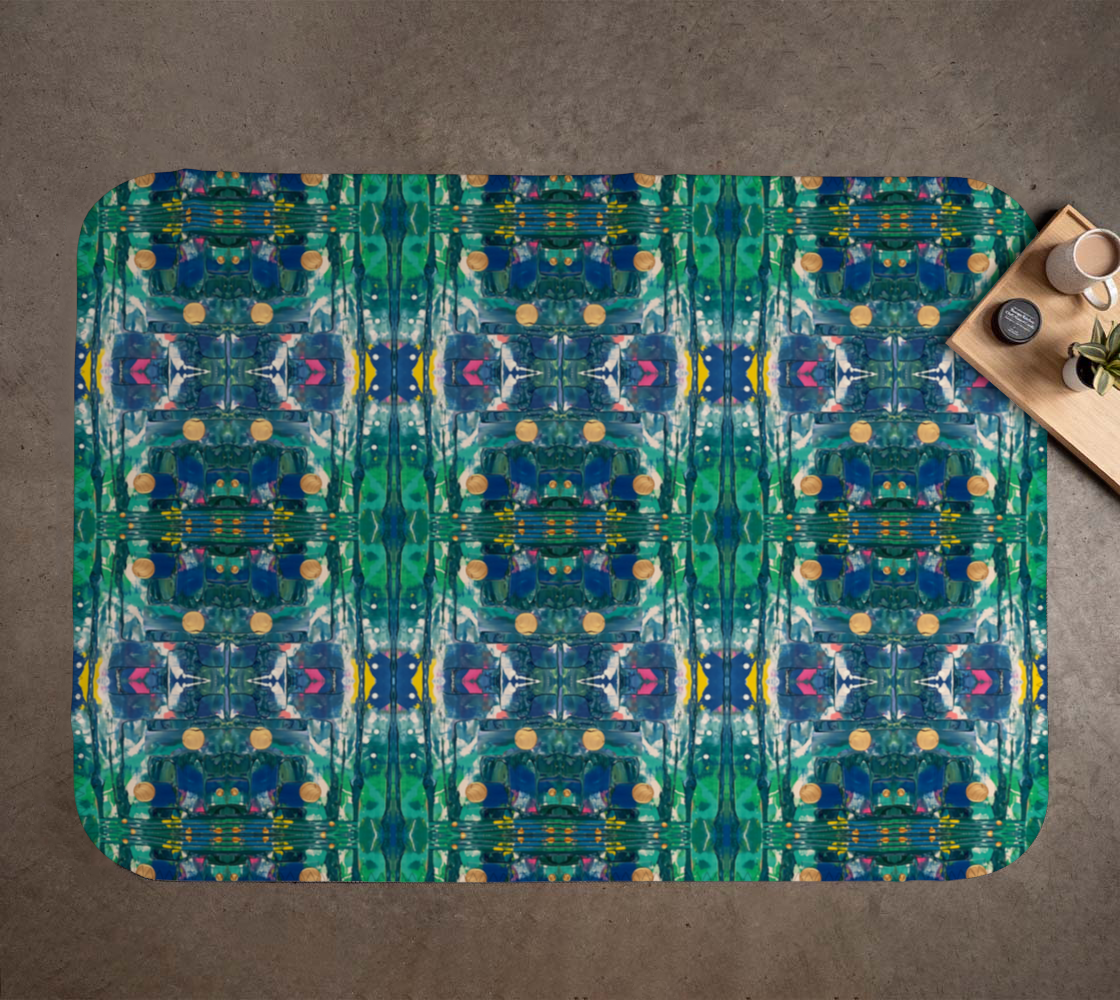 "Water Lilies" Blanket (Aqua, Blue, Green)