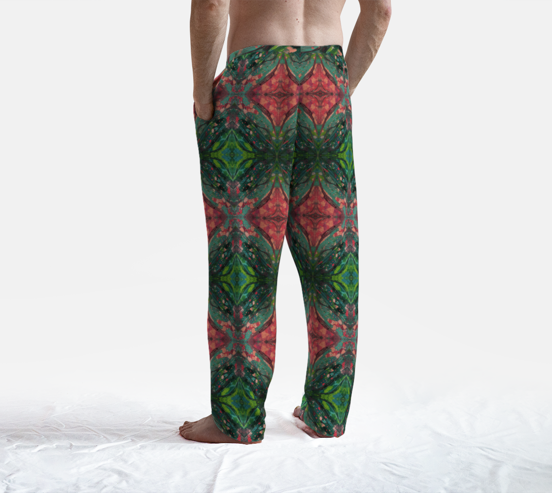 "Pink Blossoms" Lounge Pants (Green, Pink)