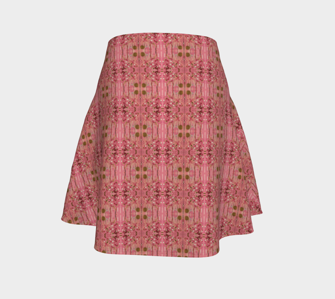 "Gratitude" Flare Skirt (Pink, Gold)