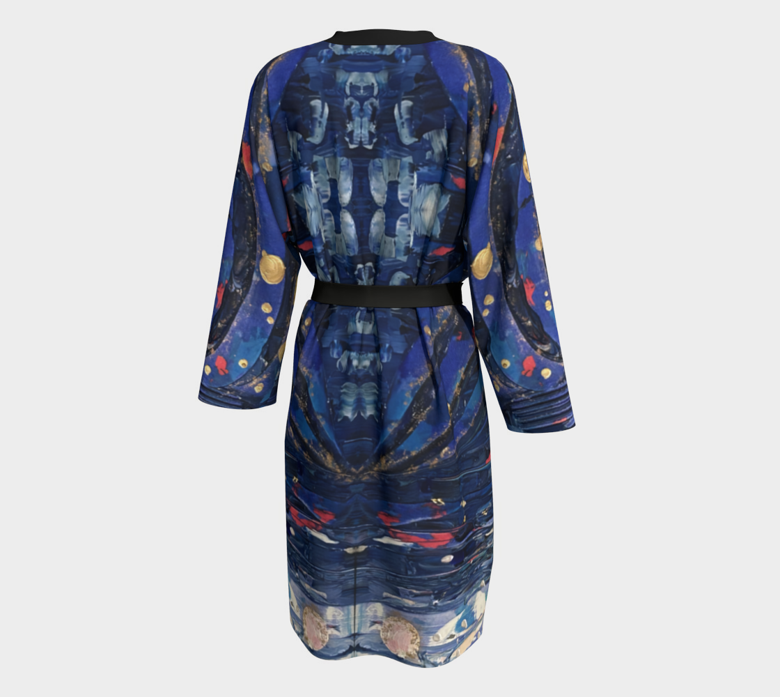 "Blue Sky" Peignoir (Blue, Pink)