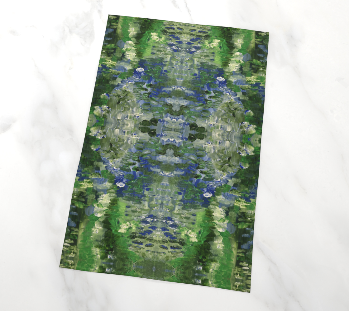 "Early Monet" Tea Towel (Green, Blue)