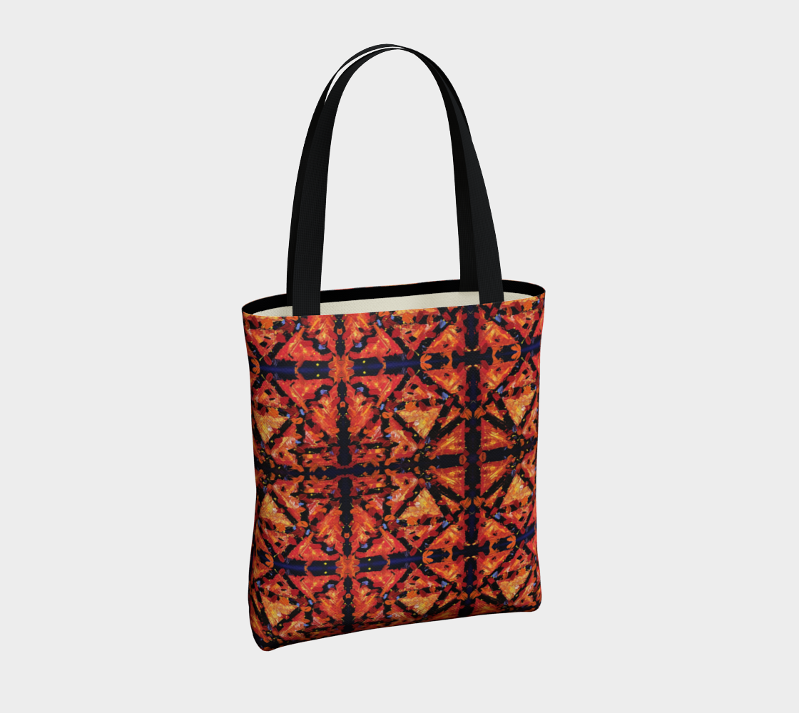 "Passion Puzzle" Urban Tote (Orange, Purple)