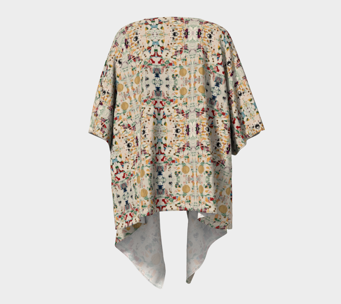 "Colours of Ice" Draped Short Robe (Multi)