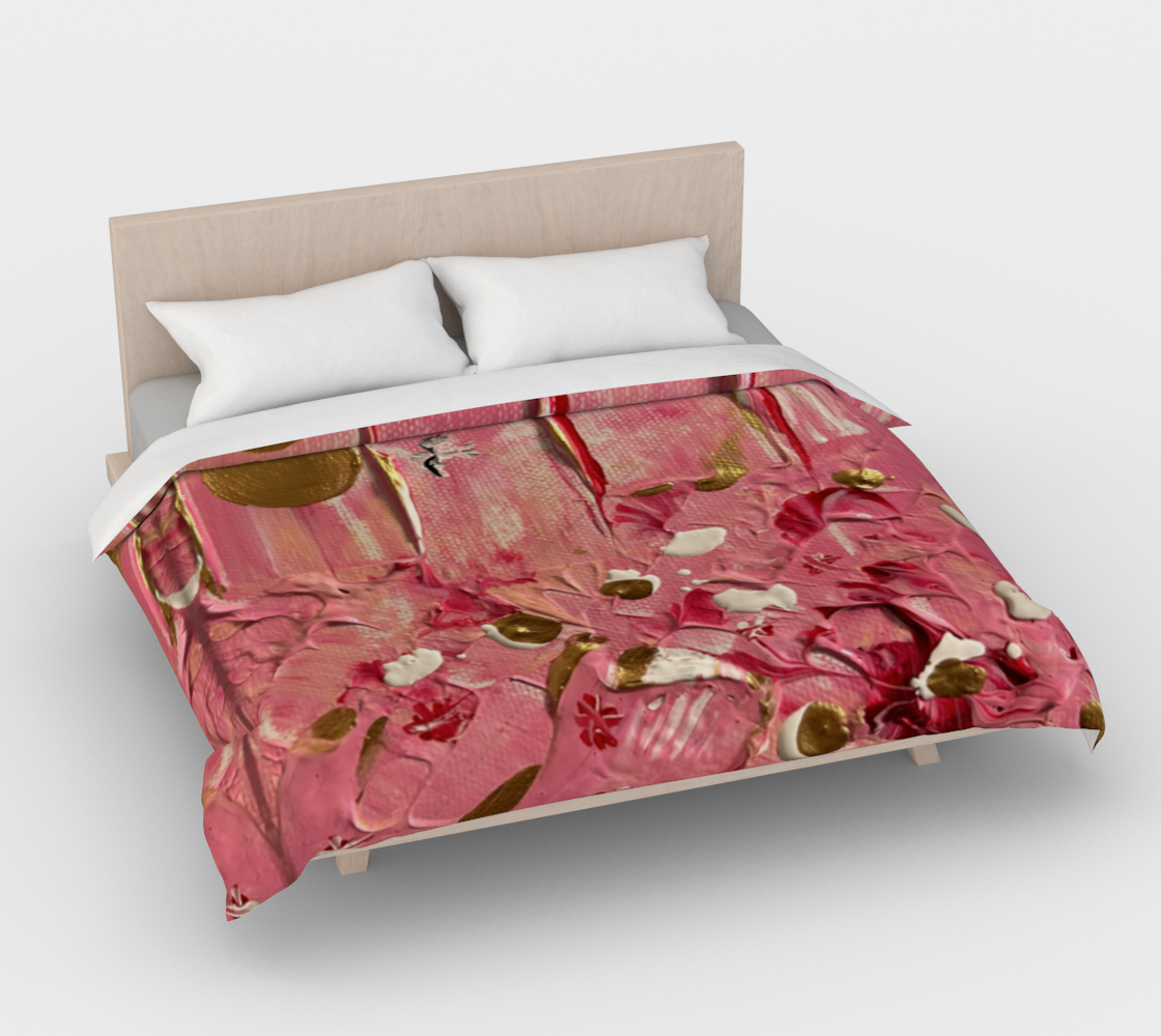 ”Gratitude” Duvet Cover (Pink, Gold)