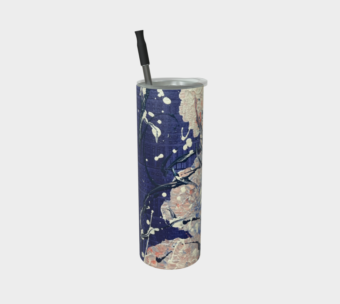 "Hydrangeas" Matte Tumbler (Purple, Blush, White)