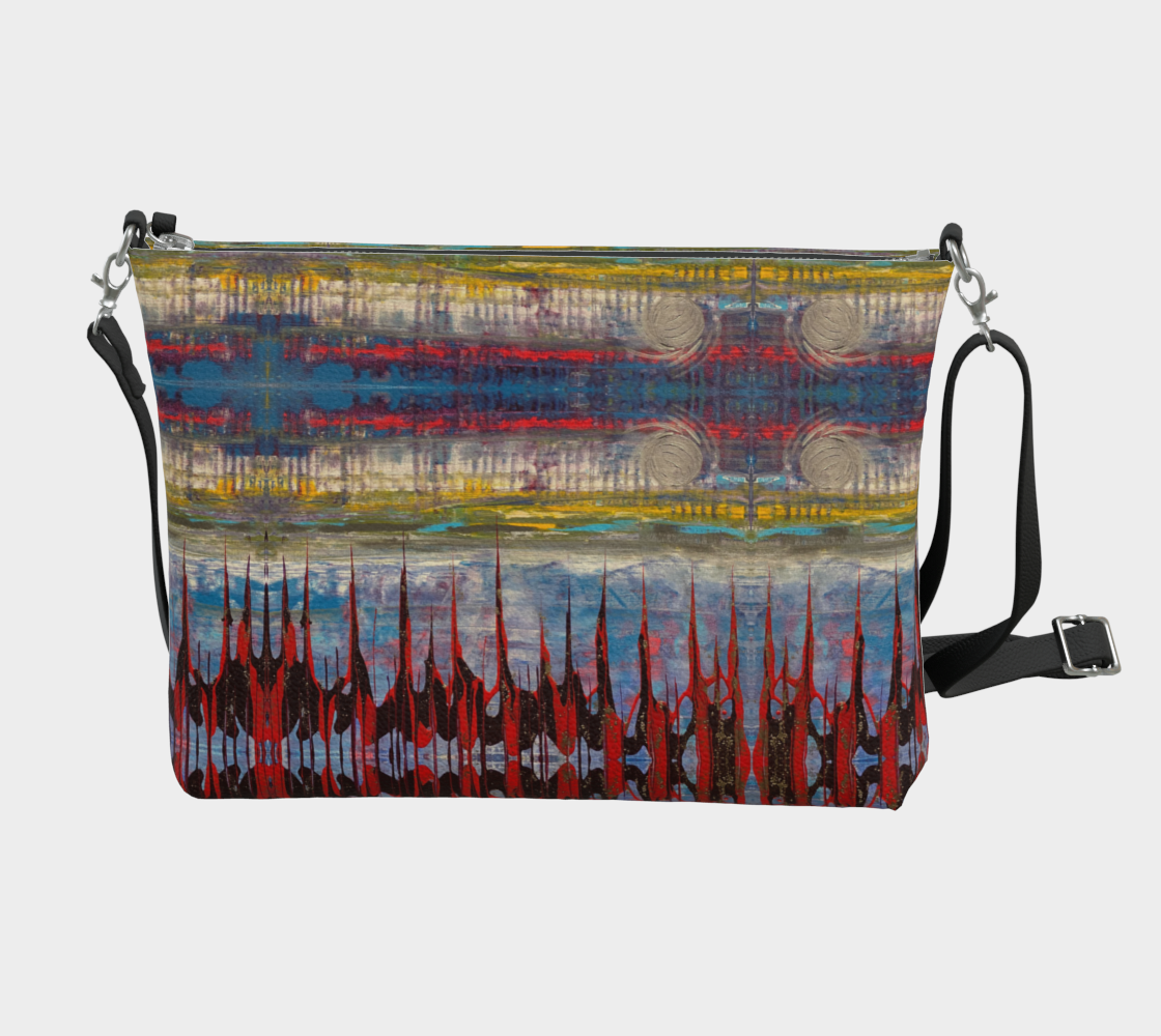 "Northern Reflections Vegan Leather Crossbody Purse (Multi)