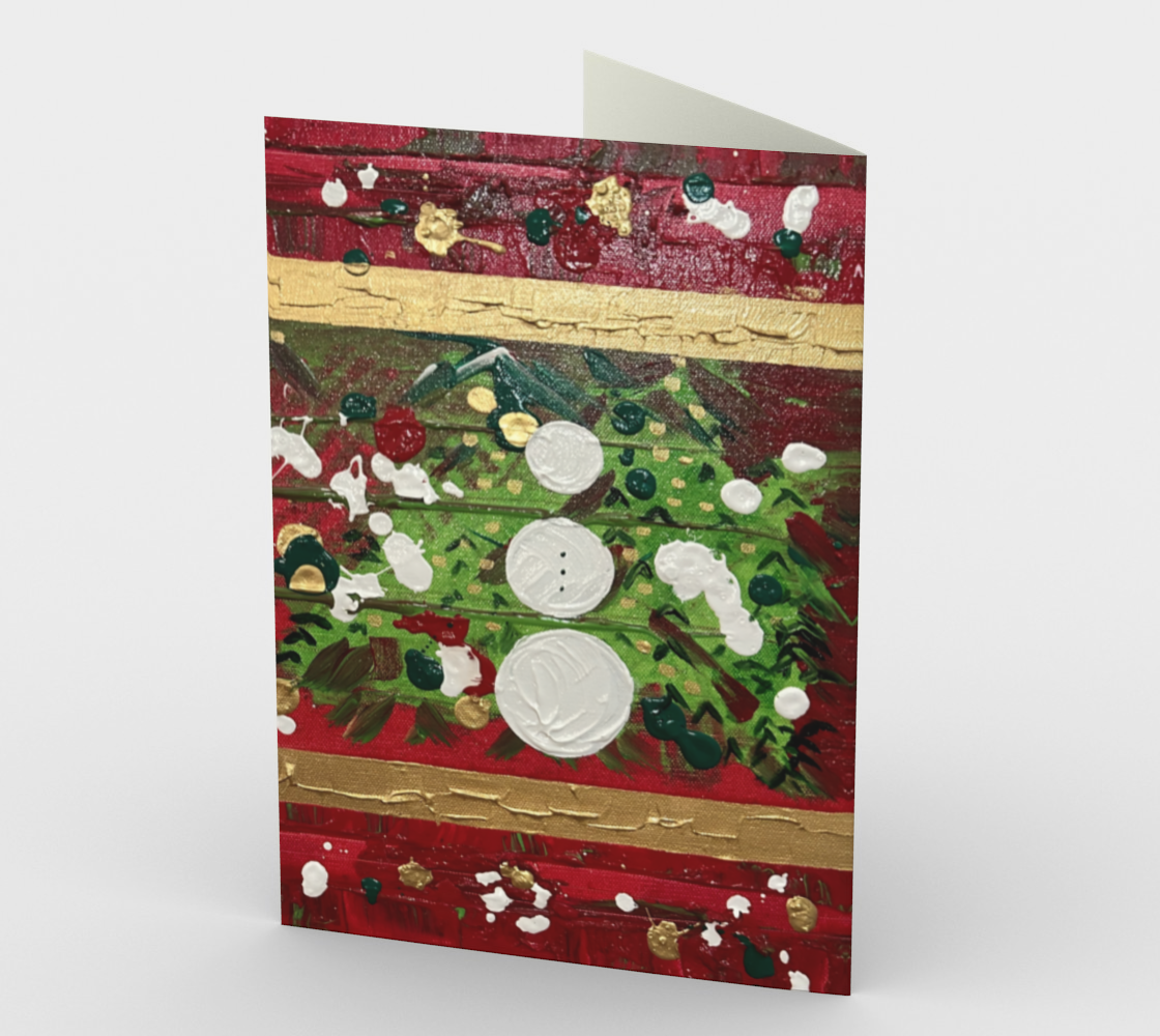 "Winter Frolic" Christmas Card in portrait