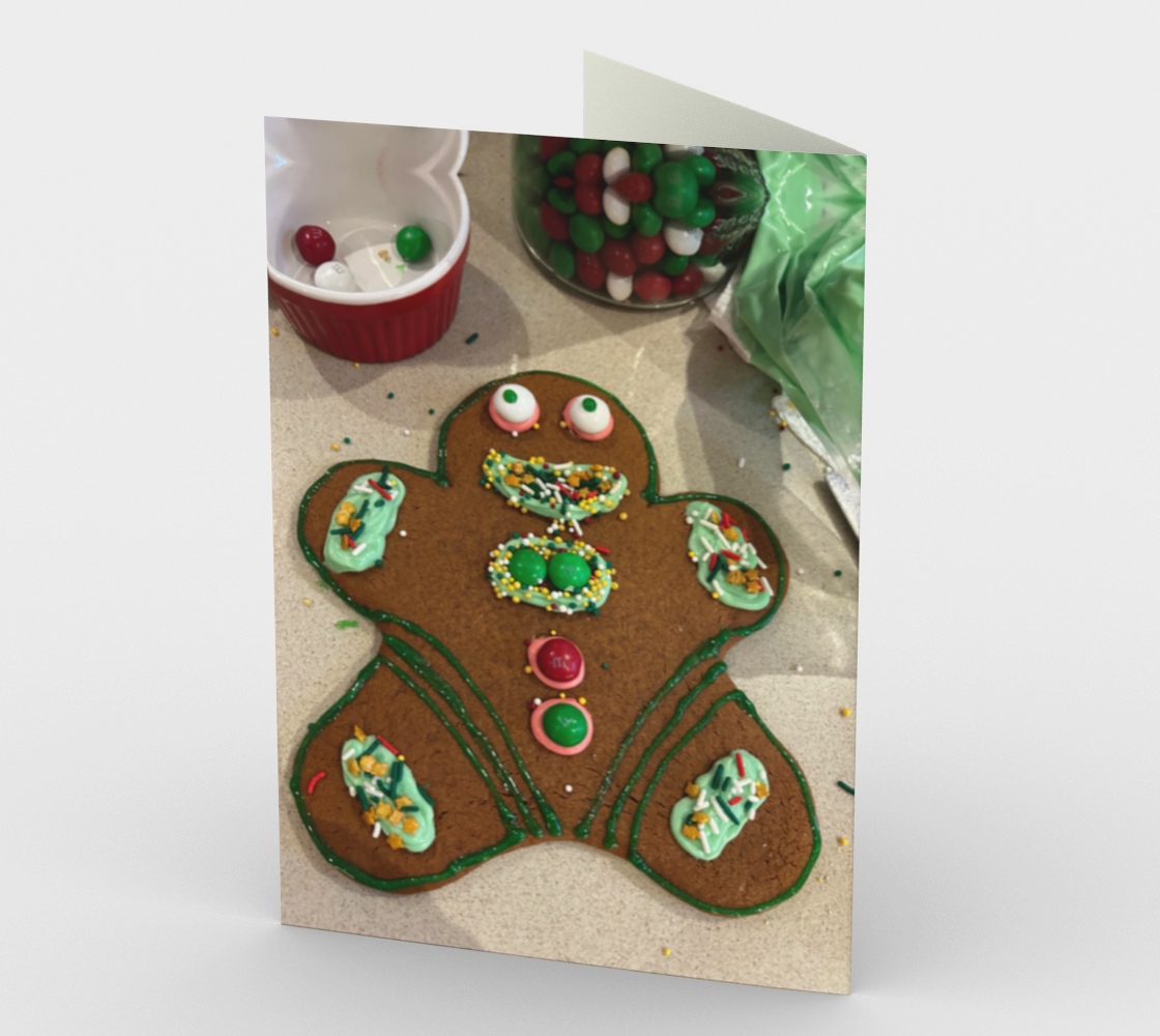 "Addy's Gingerbread Person" Greeting Card
