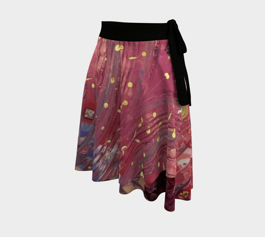 "My Valentine" Wrap Skirt #3 (Pink, Purple)