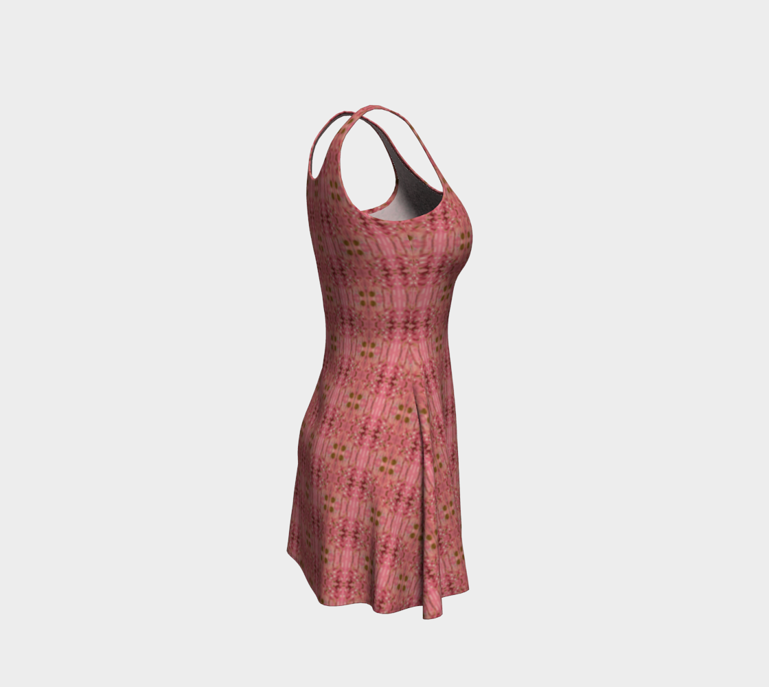 "Gratitude" Flare Dress (Pink, Gold)