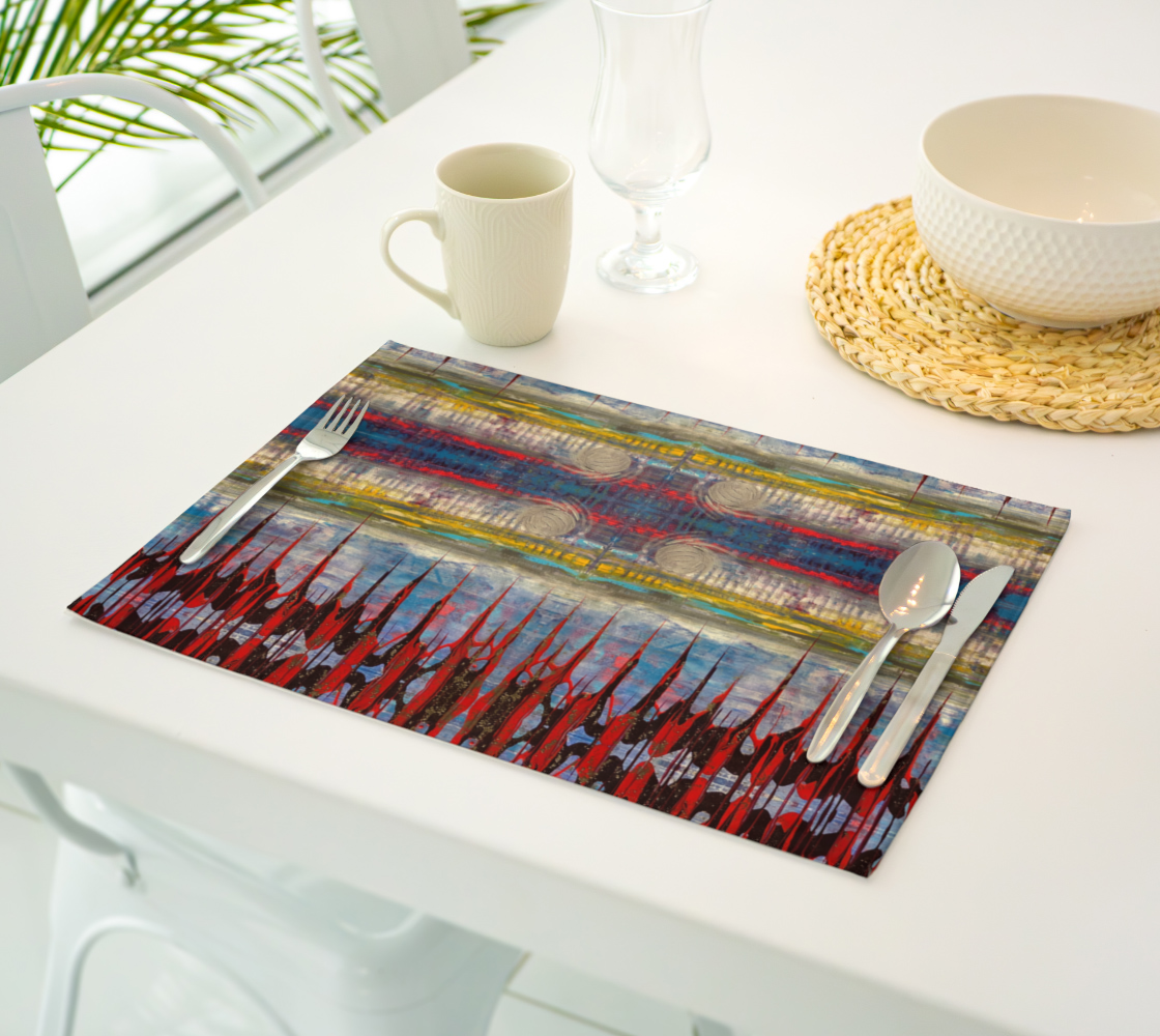 “Northern Reflections” Placemat (Blue, Purple)