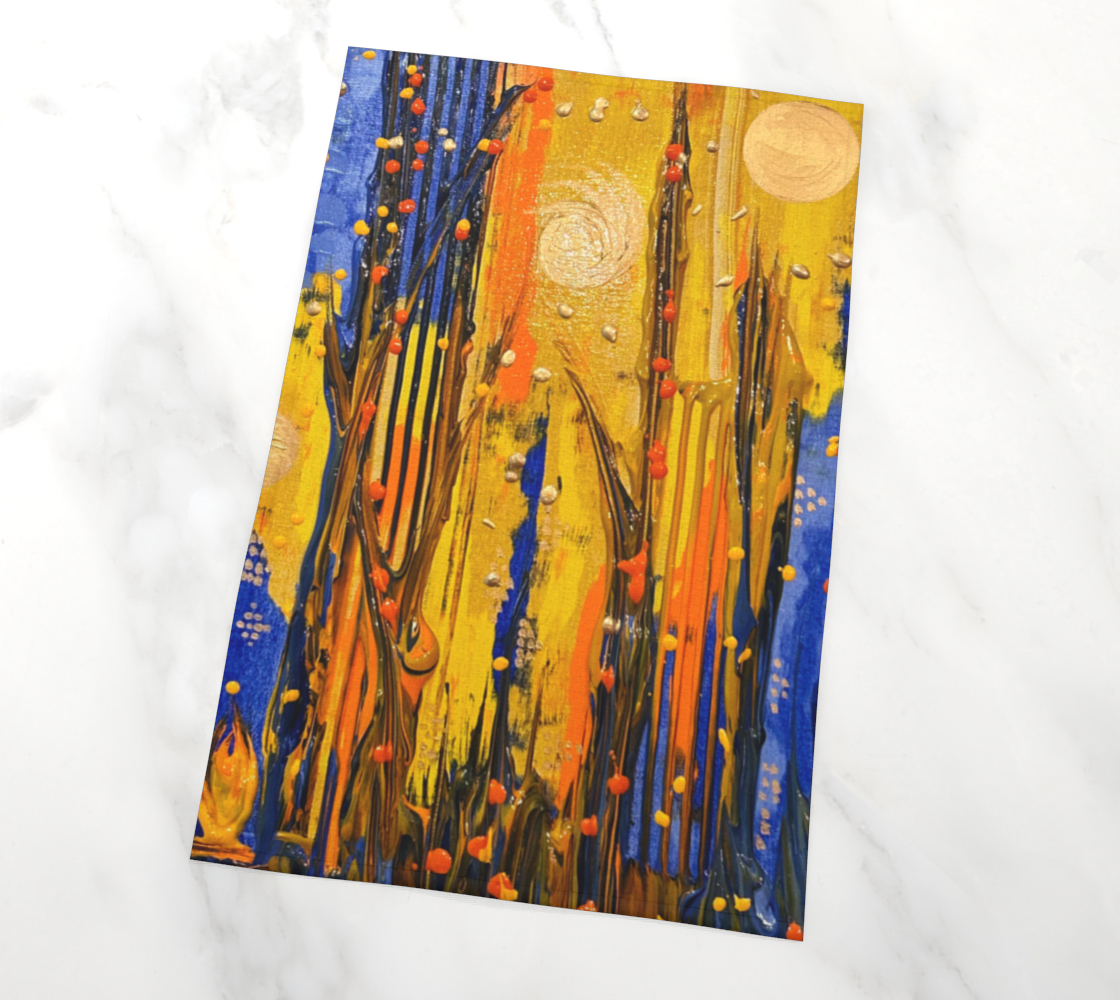 "Holy Ascent" Tea Towel (Yellow, Blue, Orange)