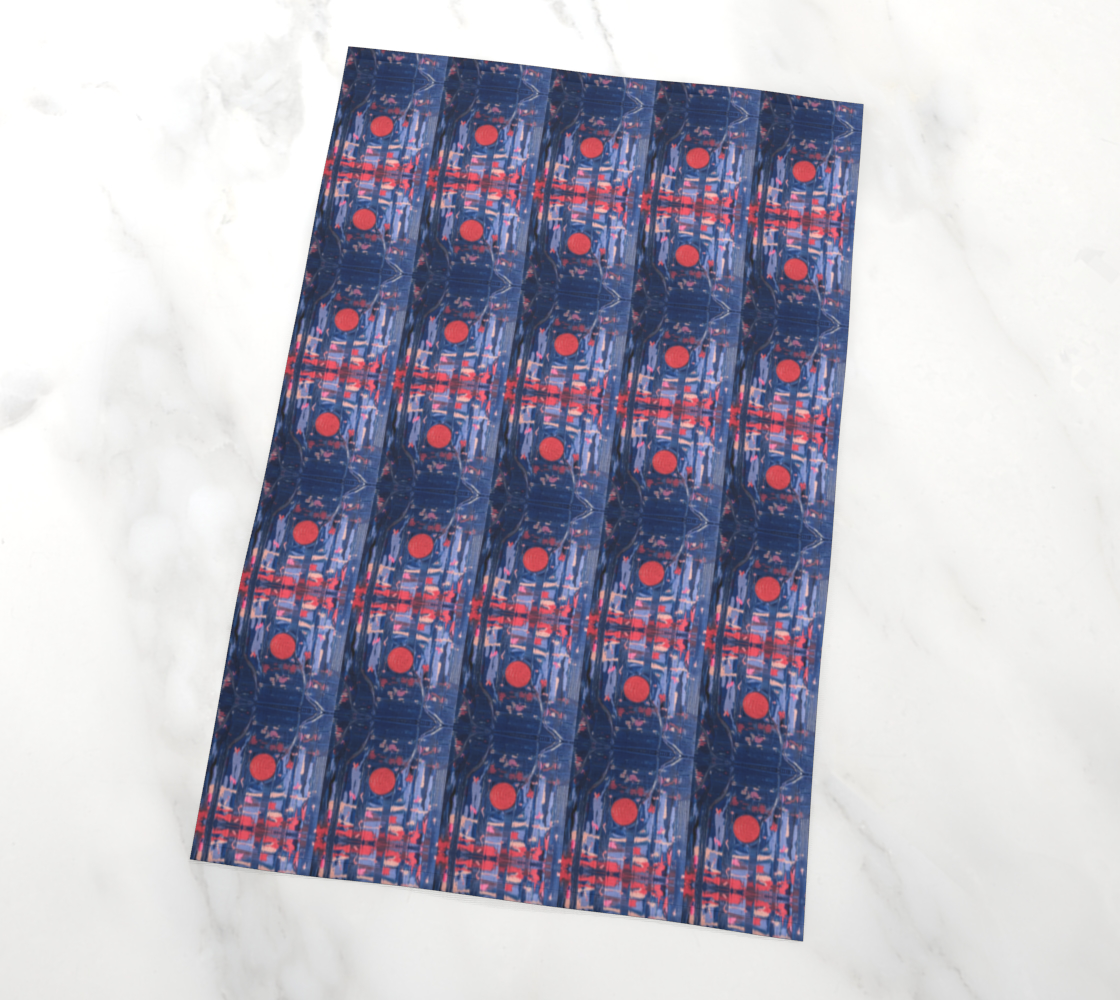 "Joy" Tea Towel #2 (Blue, Pink)