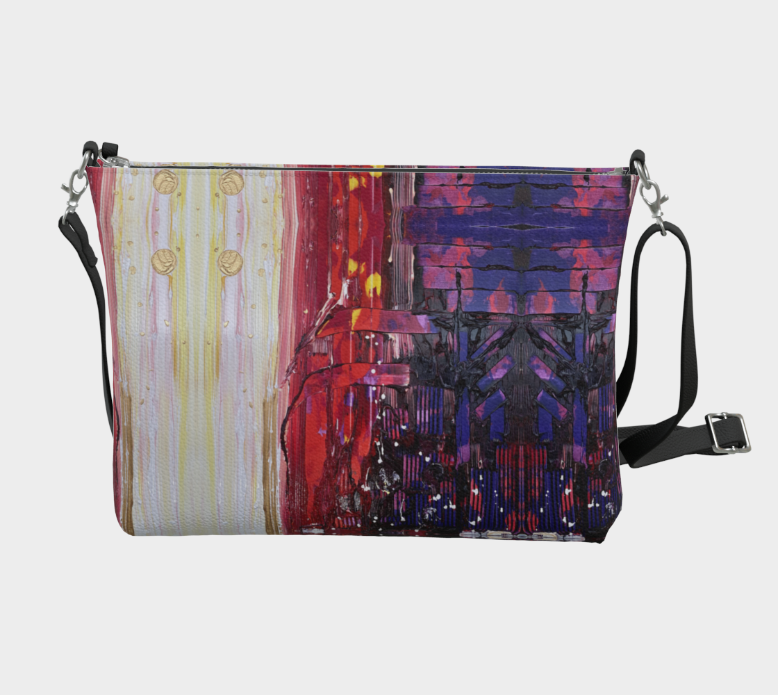“Passion” Vegan Leather Crossbody Purse (Purple, Red, Yellow)