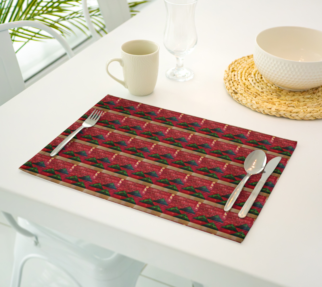 "Christmas Trees" #2 Placemat (Green, Red)