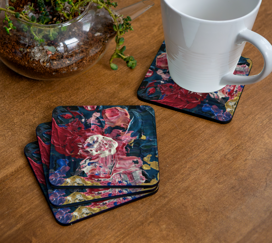 "Wild Carnations" Coasters