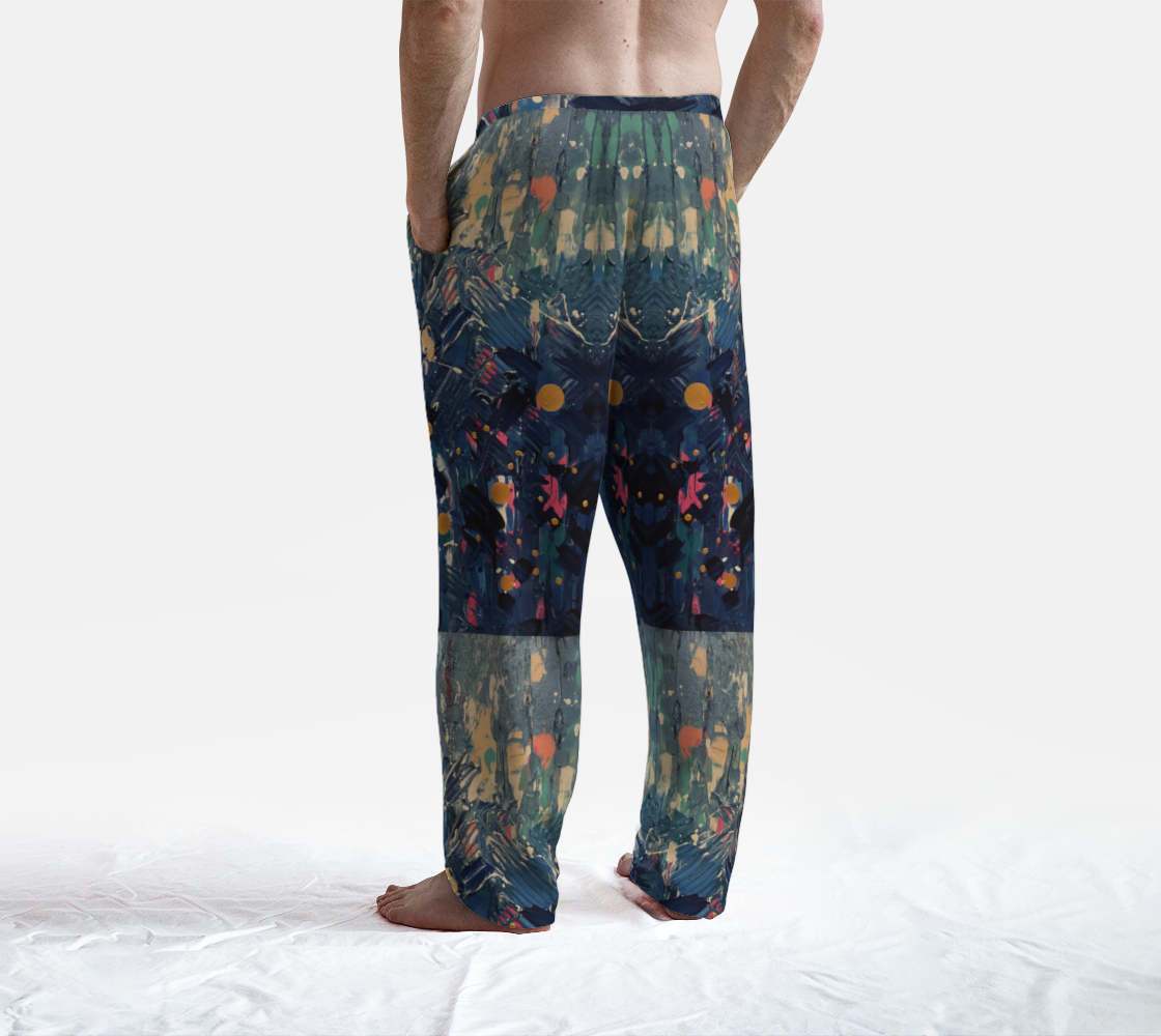 "Blue Mountain" Lounge Pants (Blue, Pink)