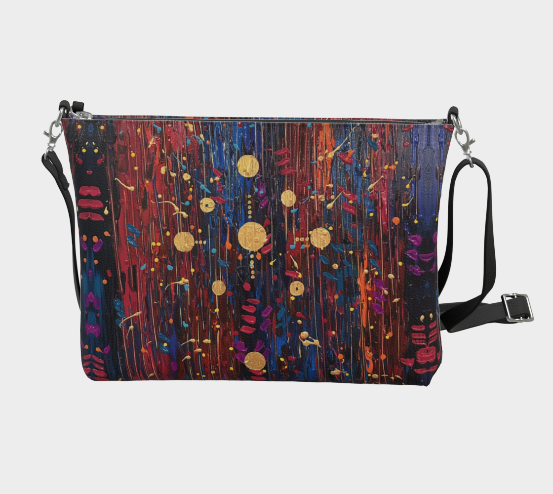 "Fireworks" Crossbody Vegan Leather Crossbody Purse