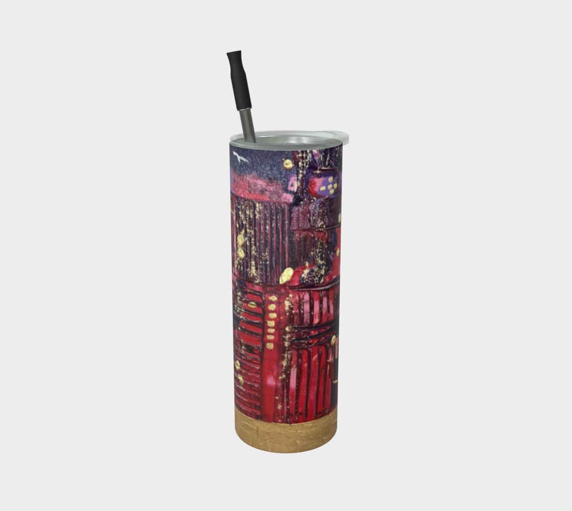 "Longing for Peace Patchwork" Tumbler (Red, Pink, Purple)
