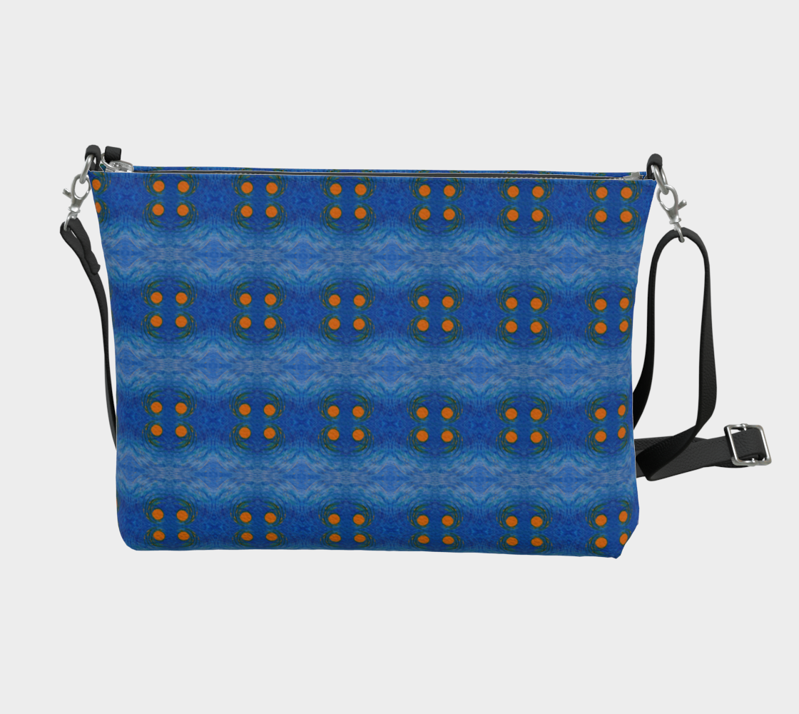 “Air” Vegan Leather Crossbody (Blue, Yellow)