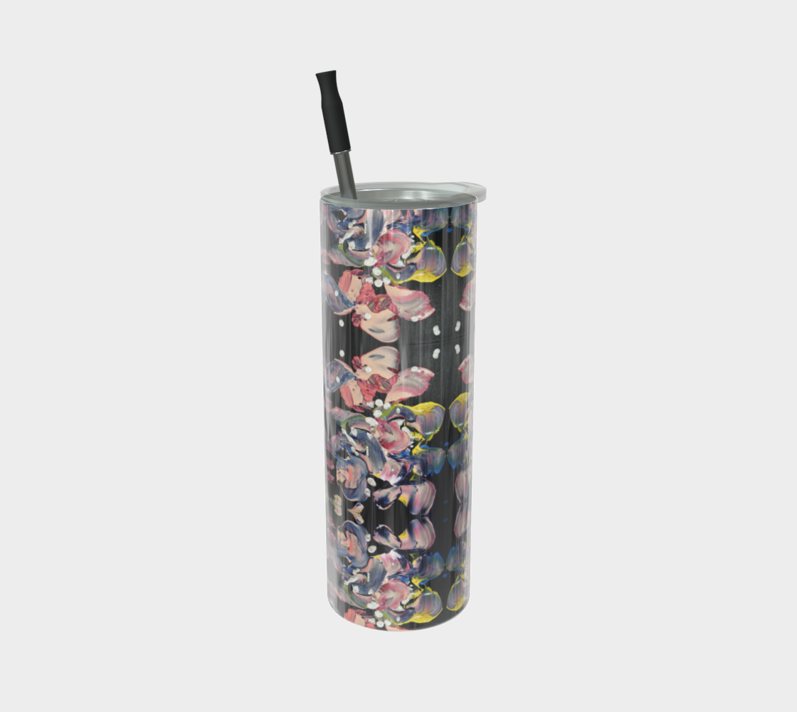 “Grace in Orchid Petals” Glossy Tumbler