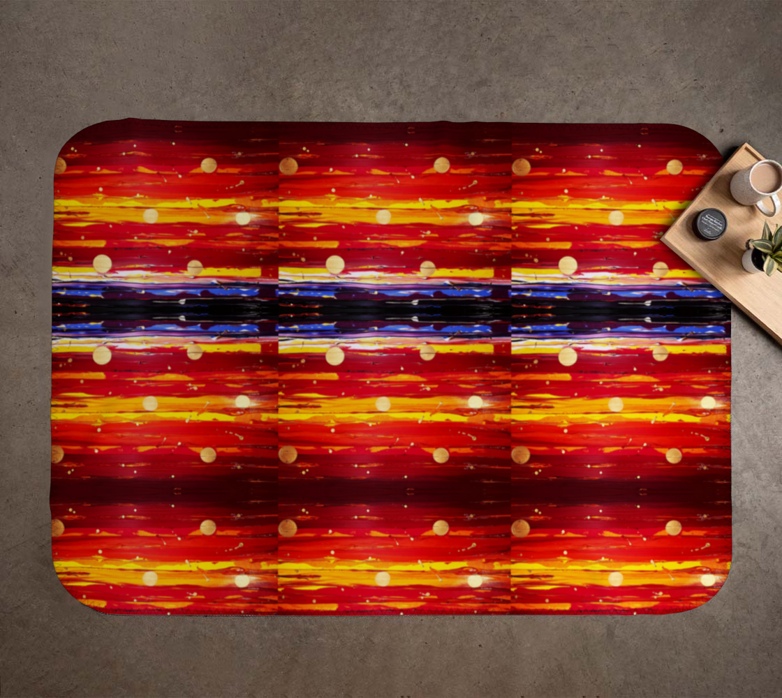 "View From the Red Planet" Blanket (Red, Yellow, Purple)