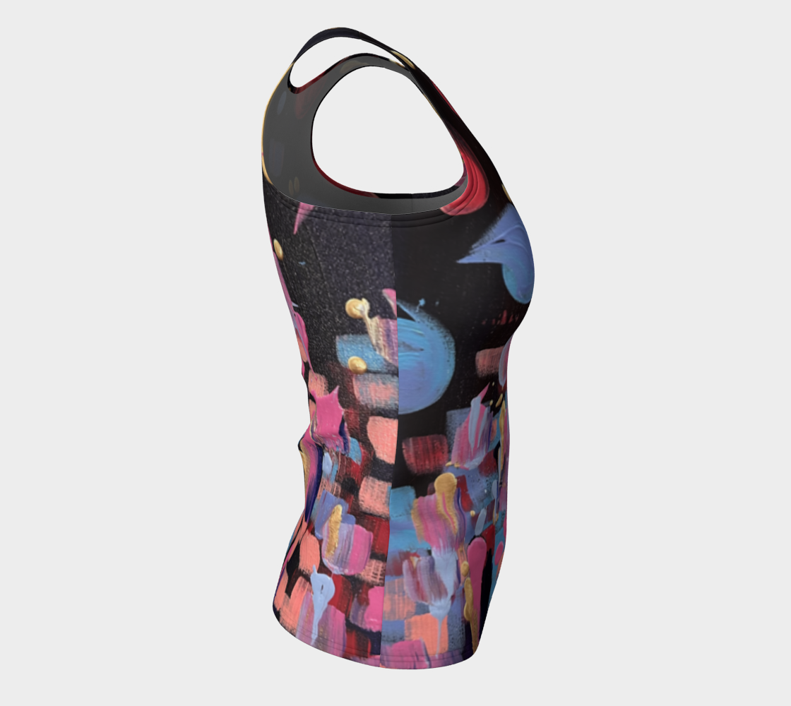 "Winter Night" Fitted Tank (Purple, Pink)