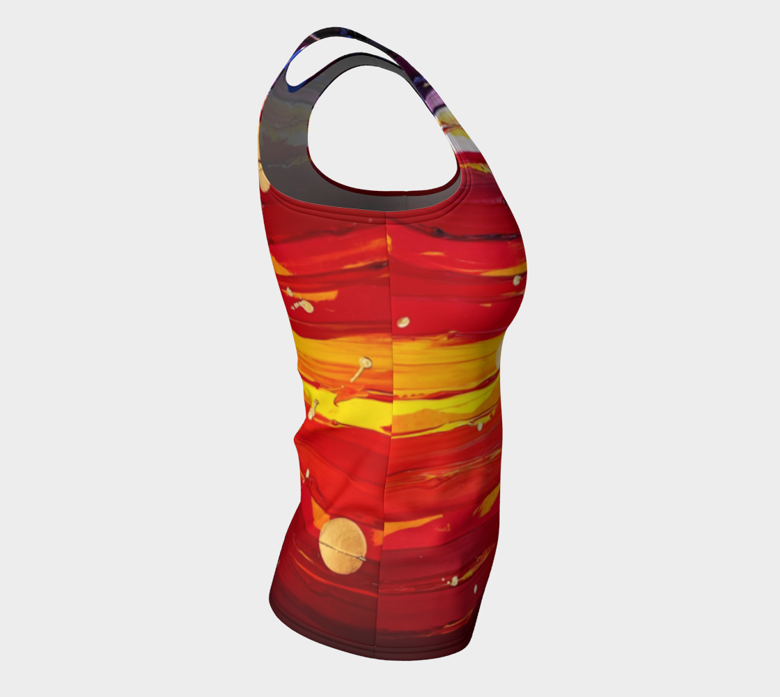 "View From the Red Planet" Fitted Tank (Red)