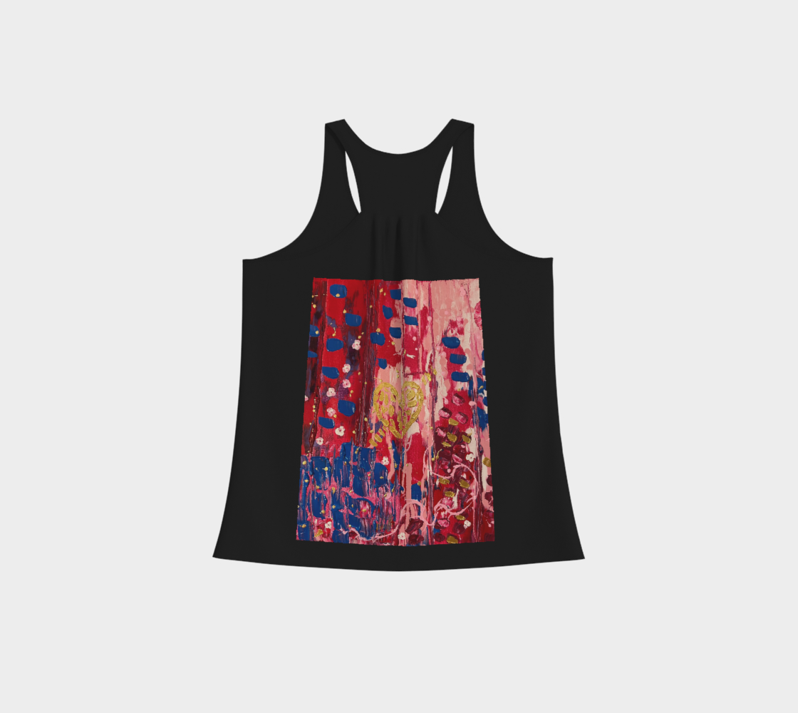 "Hearts and Flowers" Comfort Racerback Tank Top
