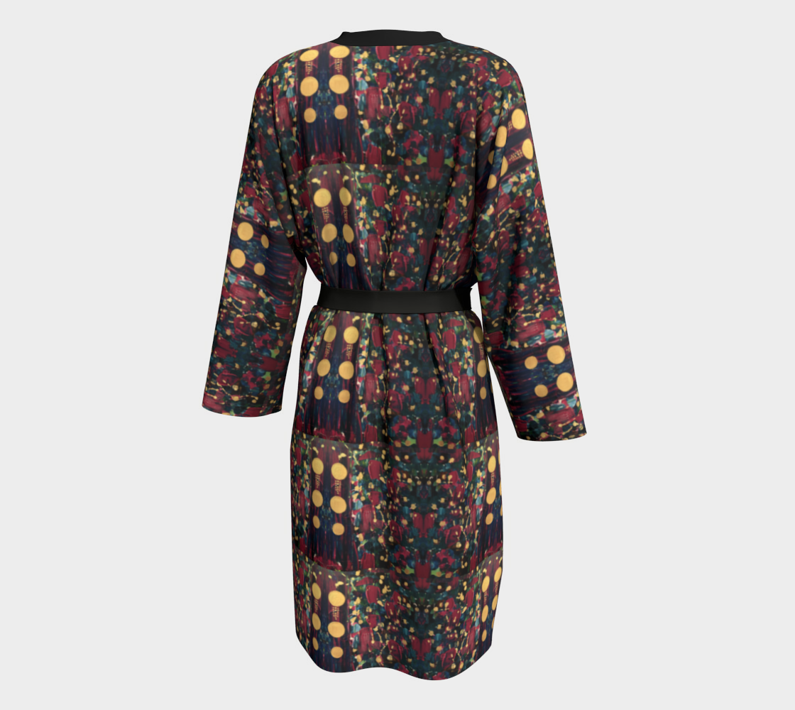 "Tulips" Peignoir#2 (Magenta, Blue, Gold)