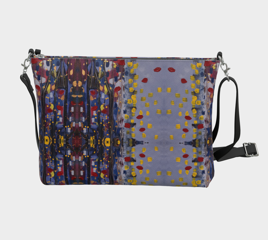 "Daybreak" Crossbody Vegan Purse (Purple, Red)