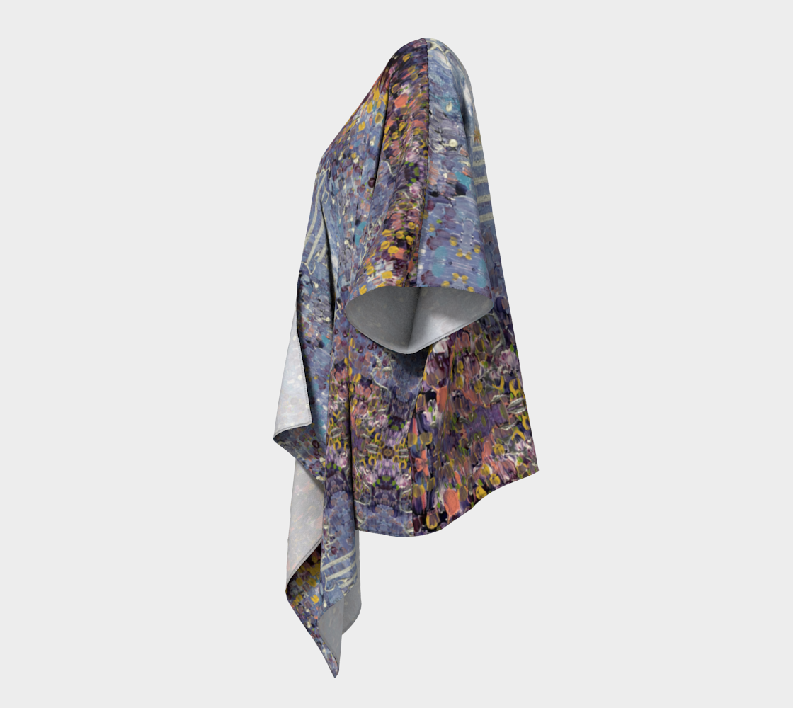 April Showers" Draped Kimono