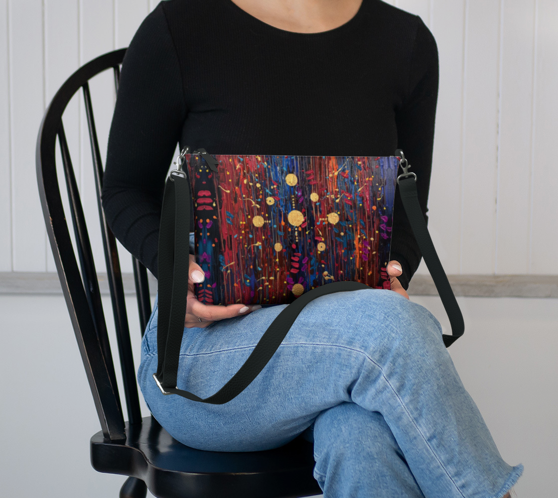 "Fireworks" Crossbody Vegan Leather Crossbody Purse
