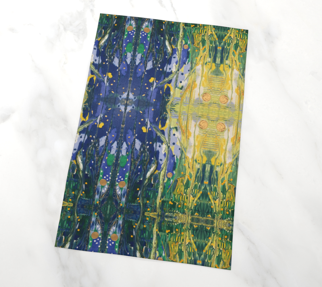 "Spring Awakening" Tea Towel (Blue, Yellow)