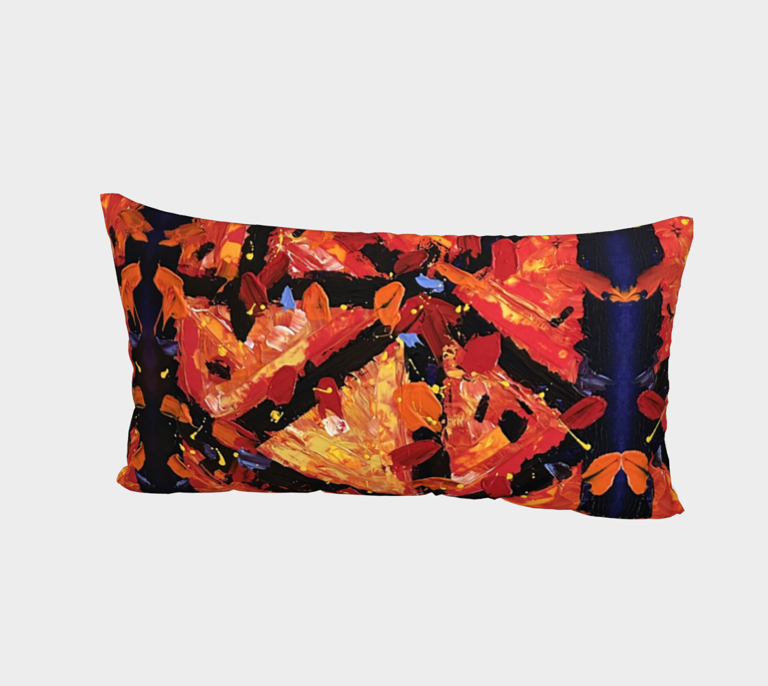"Passion Puzzle" Bed Pillow Sham (Purple, Orange)