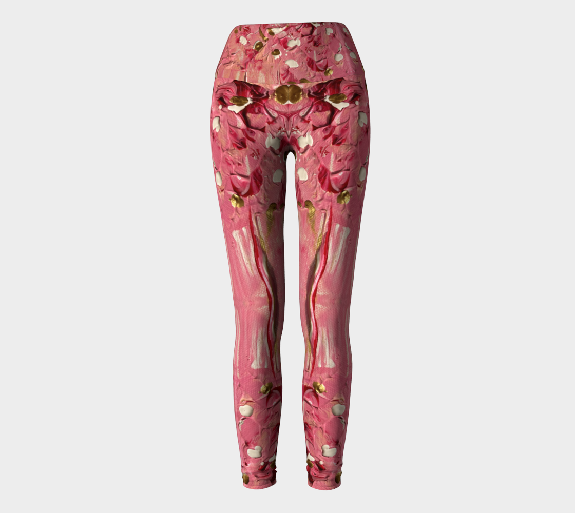 "Gratitude" Yoga Leggings (Pink)